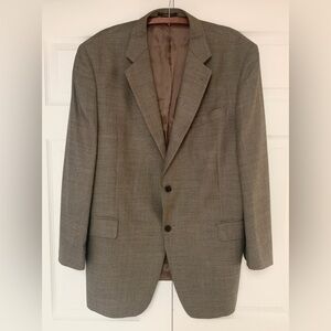 Joseph Abboud Men's Silk/Wool Blend Brown Blazer/Sport Coat 46L